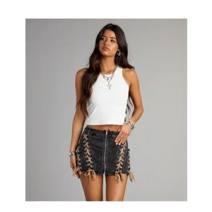 Windsor lace up skirt/ skort inside